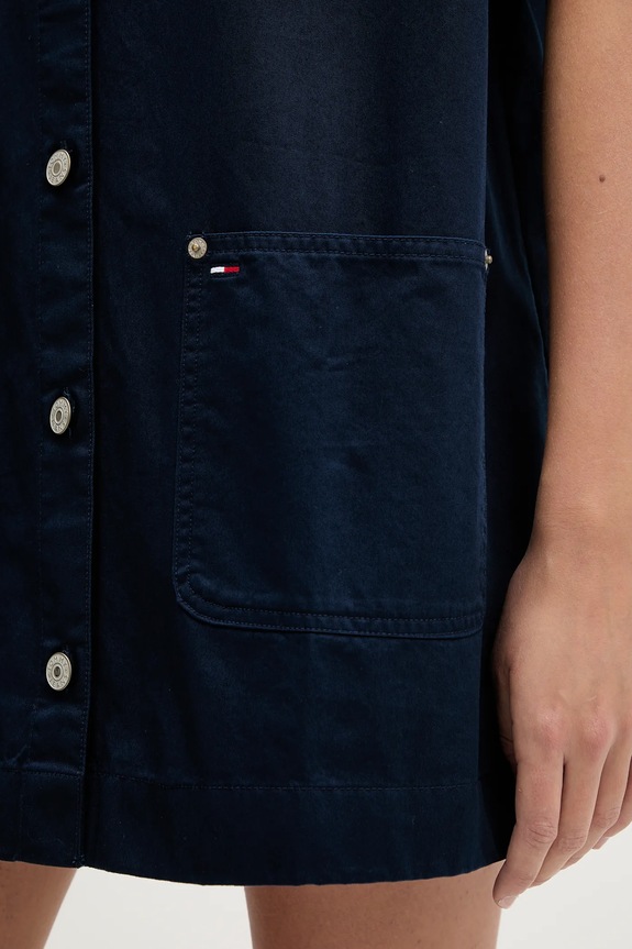 Tommy Jeans sukienka bawełniana DW0DW22531 granatowy