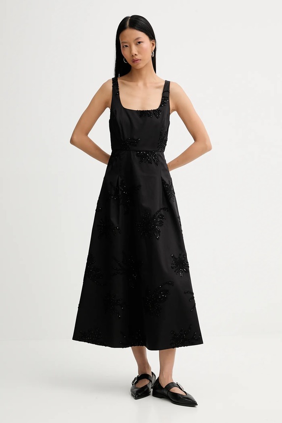 MUNTHE pamut ruha RONIA vállas fekete 254135025401