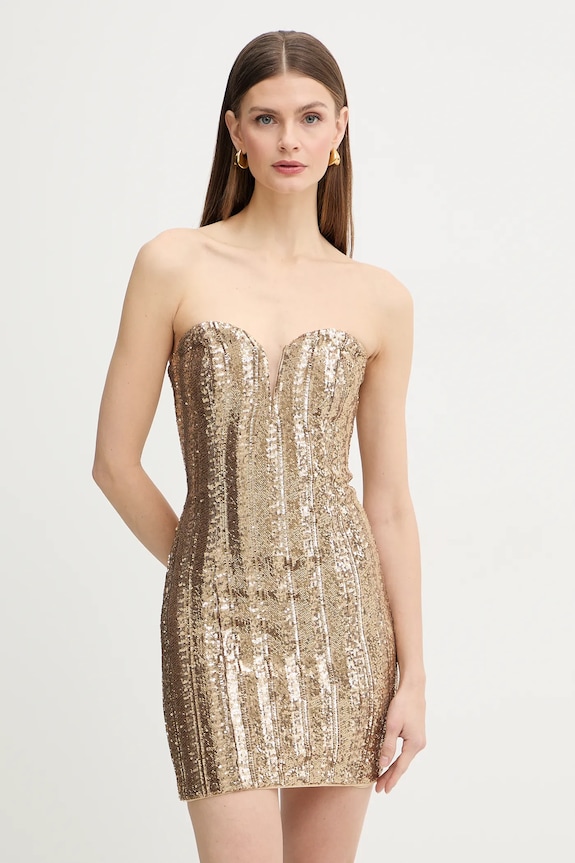 Šaty Marciano by Guess BIANCA nášivka zlatá 6RGK00.6357A