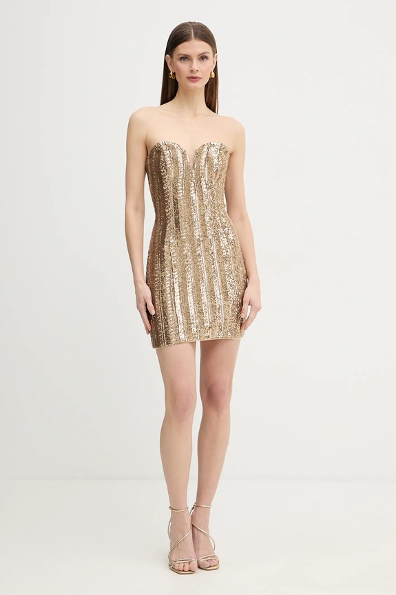 Šaty Marciano by Guess BIANCA 6RGK00.6357A zlatá SS26