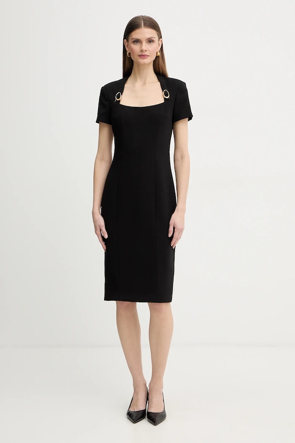 Šaty Marciano by Guess ZAIRA nášivka čierna 6RGK12.7357A