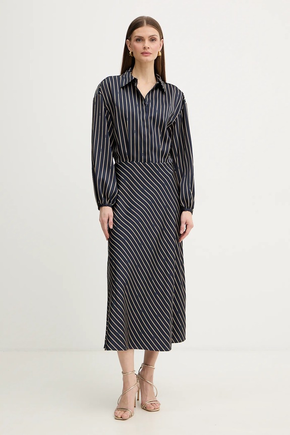 Marciano by Guess sukienka FATOU rozkloszowany granatowy 6RGK46.7430A