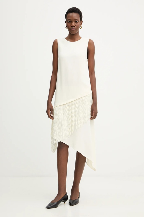 Haljina BOSS Dadiva midi bež 50555052