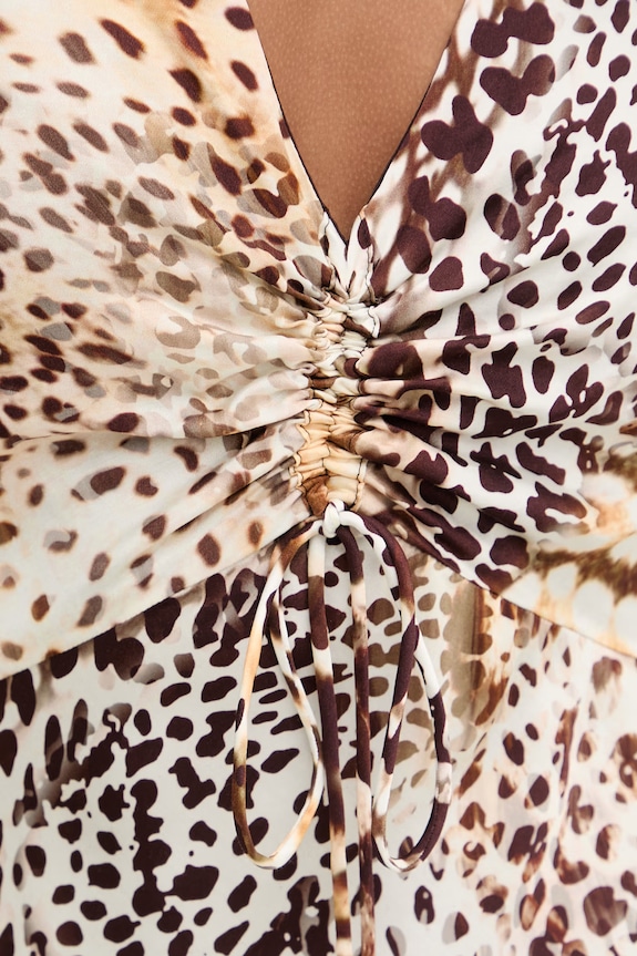 Marciano by Guess sukienka z wiskozy GWENDA G6GK12.W1780 brązowy