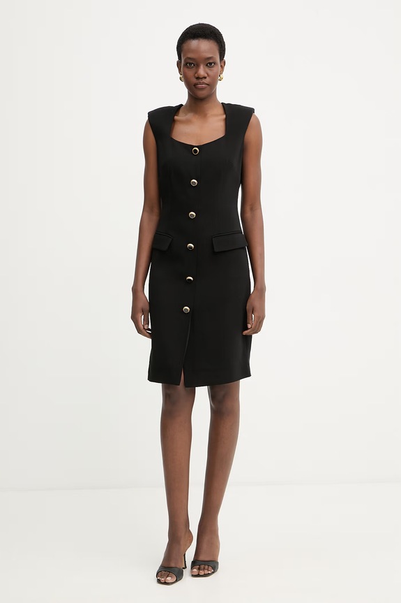 Marciano by Guess obleka z viskozo GRETHA črna G6GK26.W1866