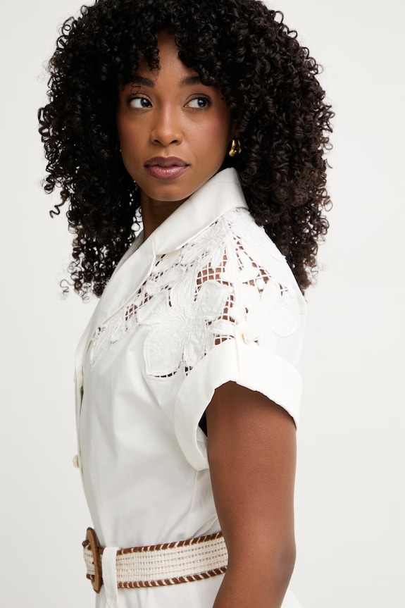 Marciano by Guess φόρεμα φαρδύ βαμβακερό ALEXIS G6GK35.W1904 μπεζ