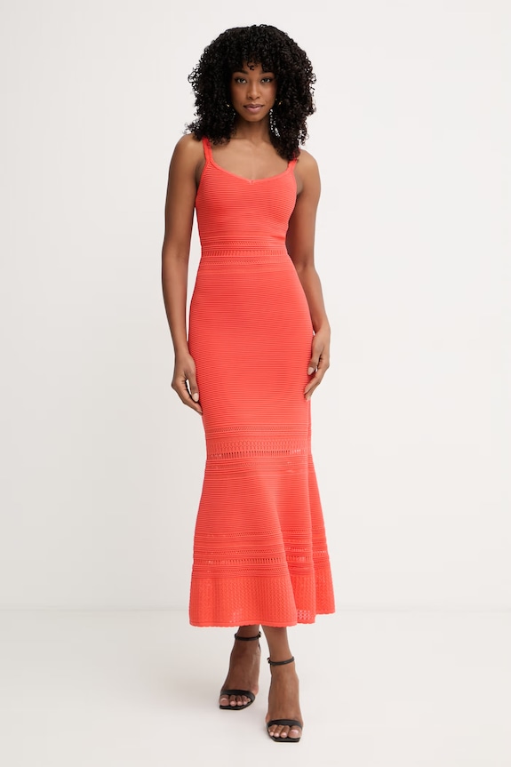 Marciano by Guess šaty s viskózou CAROL G6GK40.Z0635 červená SS26