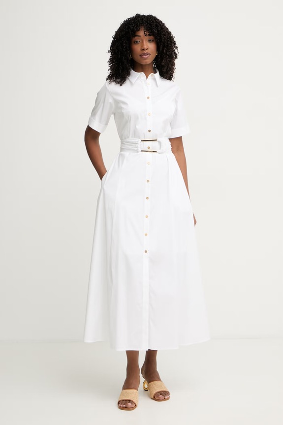 Marciano by Guess kiszélesedő ruha pamuttal ULLA G6GK44.W1923 fehér SS26