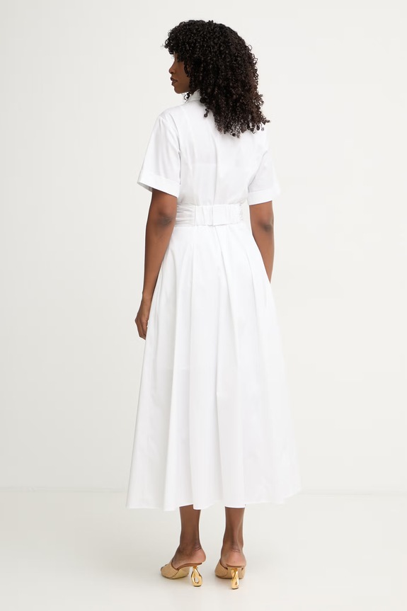 Ruházat Marciano by Guess kiszélesedő ruha pamuttal ULLA G6GK44.W1923 fehér