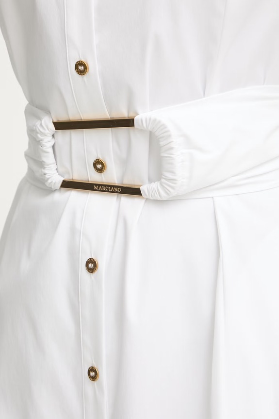 Marciano by Guess kiszélesedő ruha pamuttal ULLA G6GK44.W1923 fehér