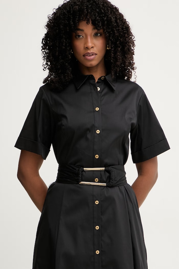 Marciano by Guess kiszélesedő ruha pamuttal ULLA fekete G6GK44.W1923