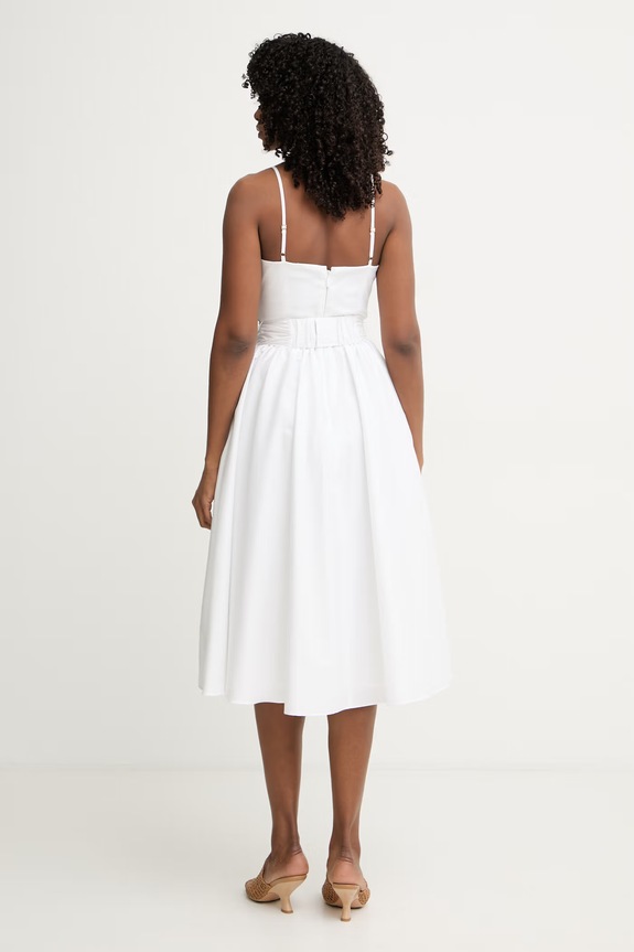 Ruházat Marciano by Guess kiszélesedő ruha pamuttal ULLA G6GK46.W1925 fehér