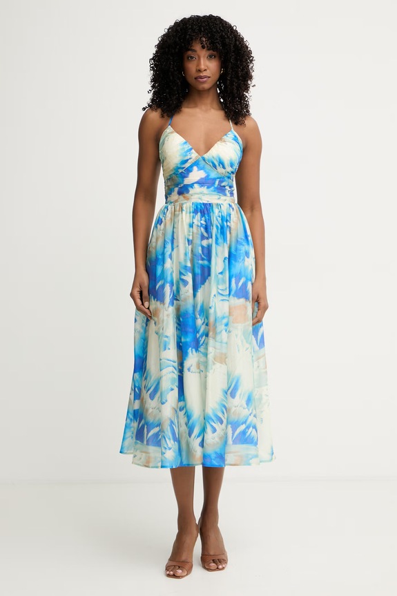 Marciano by Guess kiszélesedő ruha lyocellel KAT kék G6GK53.W1985