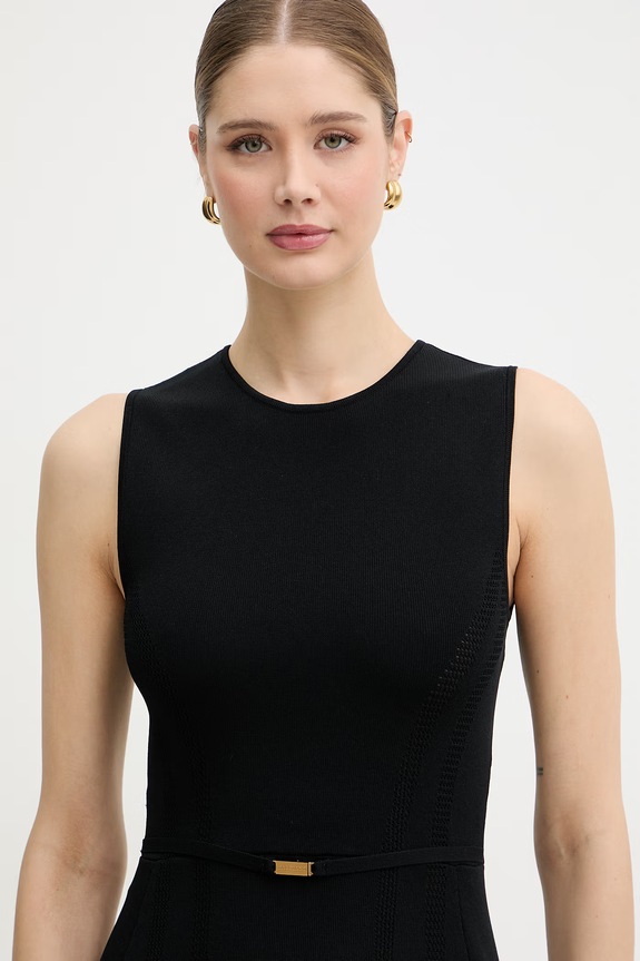 Marciano by Guess vestito svasato con viscosa KASHU nero G6GK65.Z0762