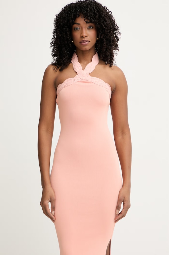 Marciano by Guess φόρεμα bodycon με βισκόζη RANIA πορτοκαλί 6RGK27.5876Z