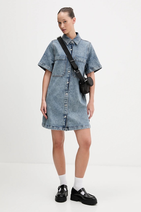 Hugo Blue rochie jeans Gandira_B 50556529 albastru SS26