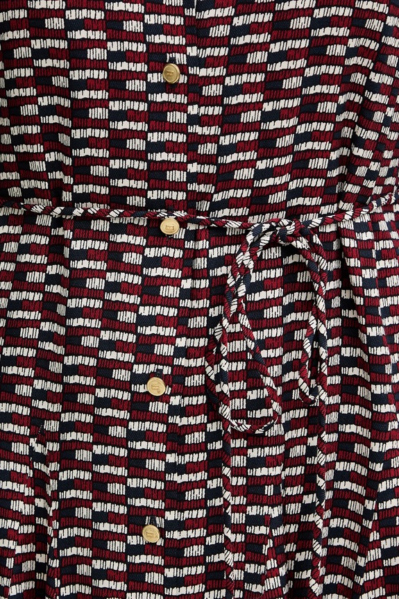 Obleka Tommy Hilfiger WW0WW48629 bordo