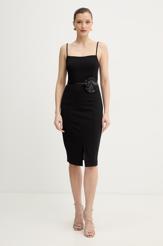Guess sukienka BLAKE z elastanem czarny W6RK0G.KC9O0