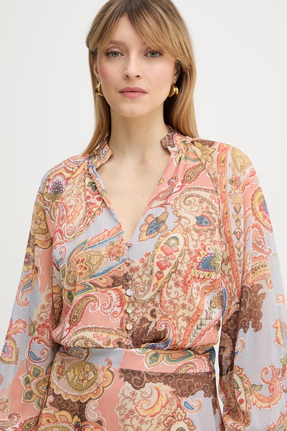 Guess sukienka PAISLEY pomarańczowy W6PK0Z.WP691