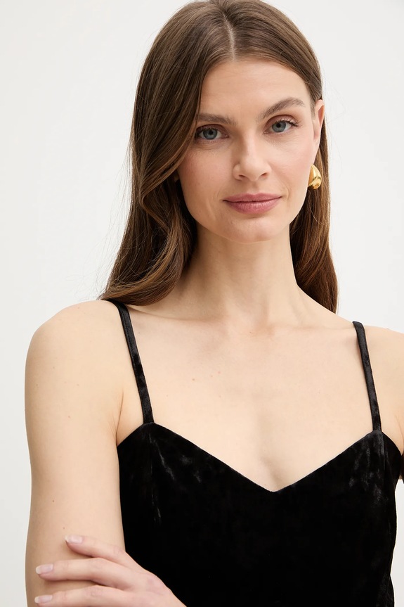 Guess bársony ruha fekete W6PK1L.KJ170