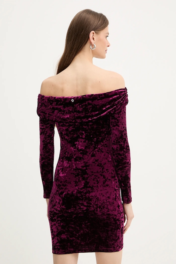 Ruházat Guess ruha W6PK1M.KJ170 burgundia