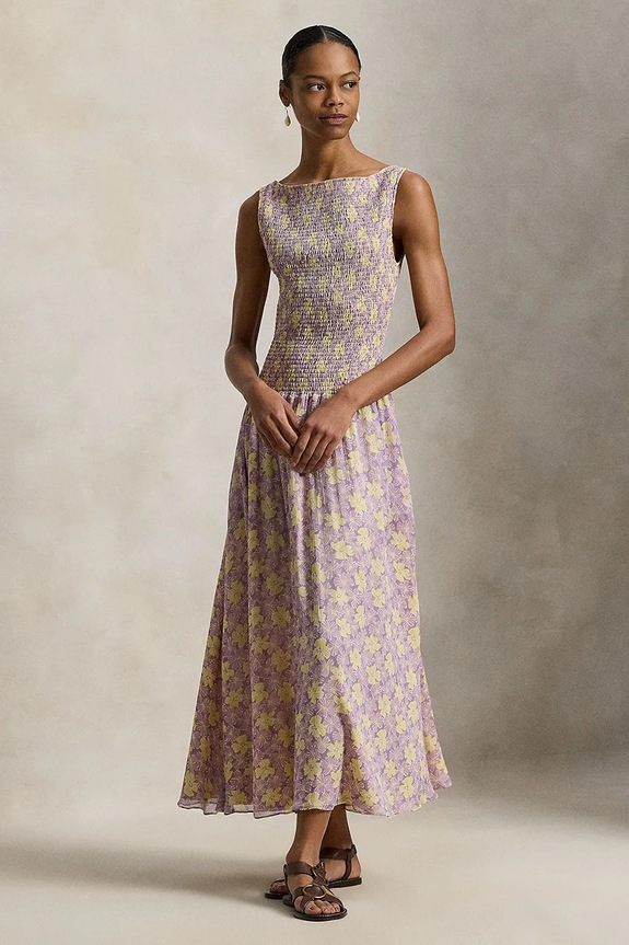 Polo Ralph Lauren vestito maxi giallo 211A96345