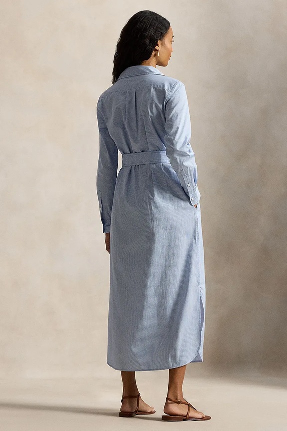 Polo Ralph Lauren rochie din bumbac 211A96362 albastru SS26