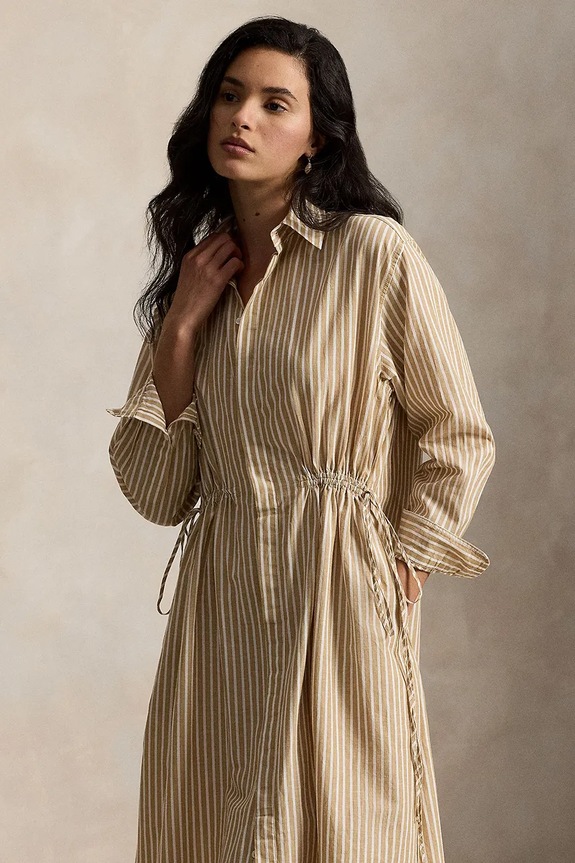 Îmbrăcăminte Polo Ralph Lauren rochie din amestec de in 211A96364 maro