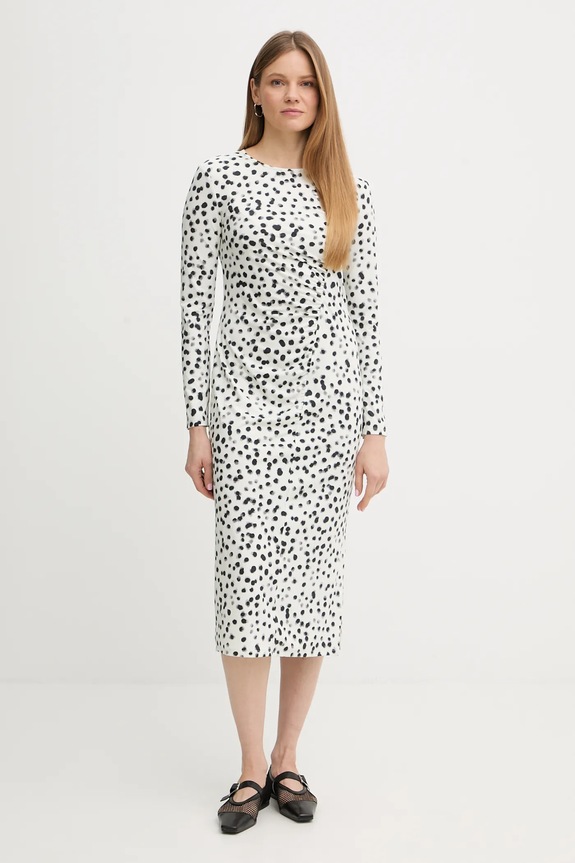 Šaty Calvin Klein zvieracia potlač béžová LV044E212G