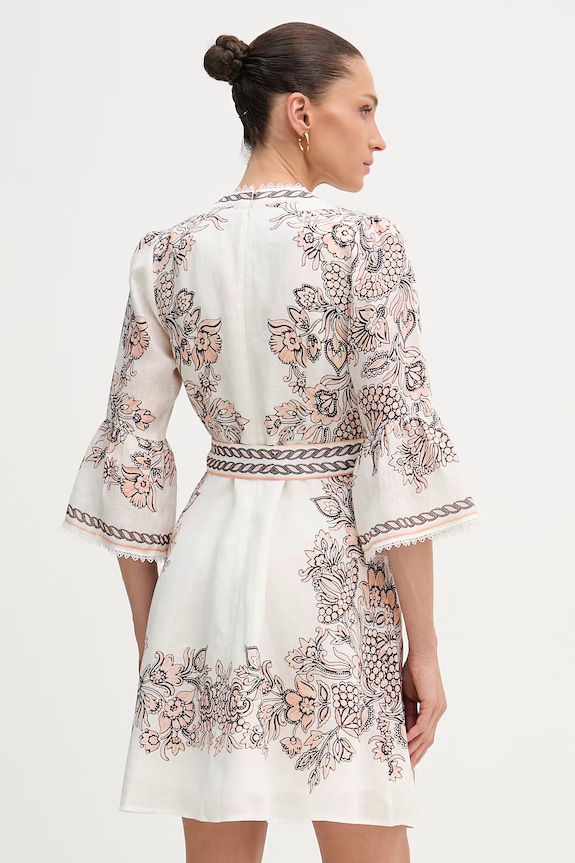 Odzież Hale Bob sukienka lniana Maxwell 62VE670A biały