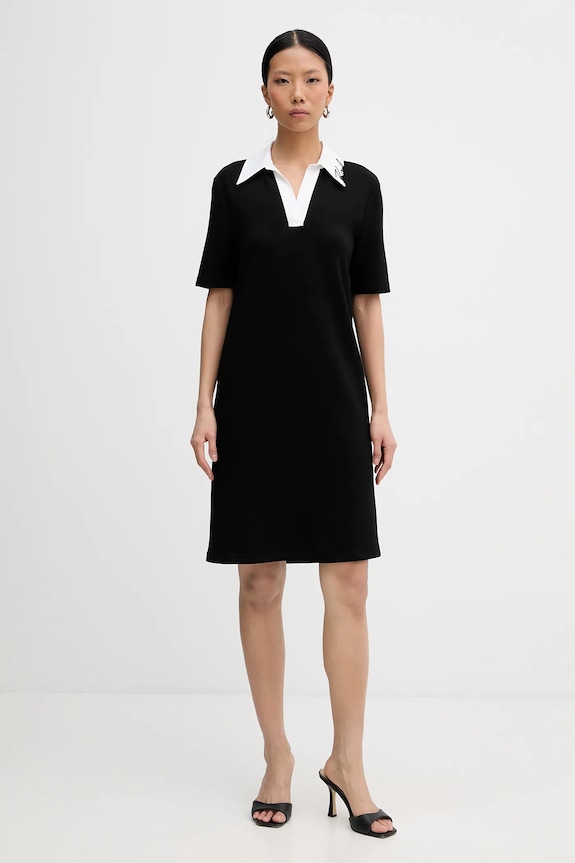 Φόρεμα Karl Lagerfeld SIGNATURE B1W13029 μαύρο SS26