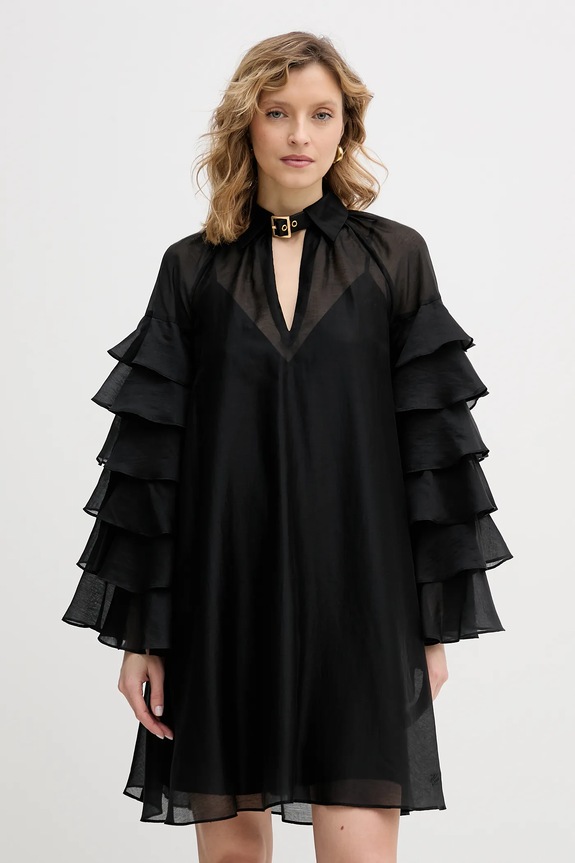 Φόρεμα Karl Lagerfeld μακρύ μαύρο B1W13024