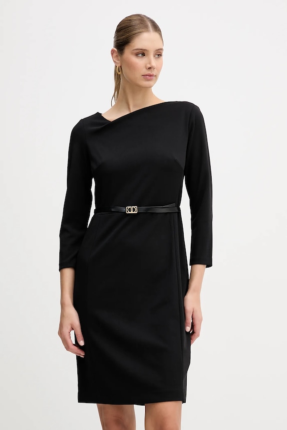 Dkny sukienka z elastanem czarny DD5B1P80