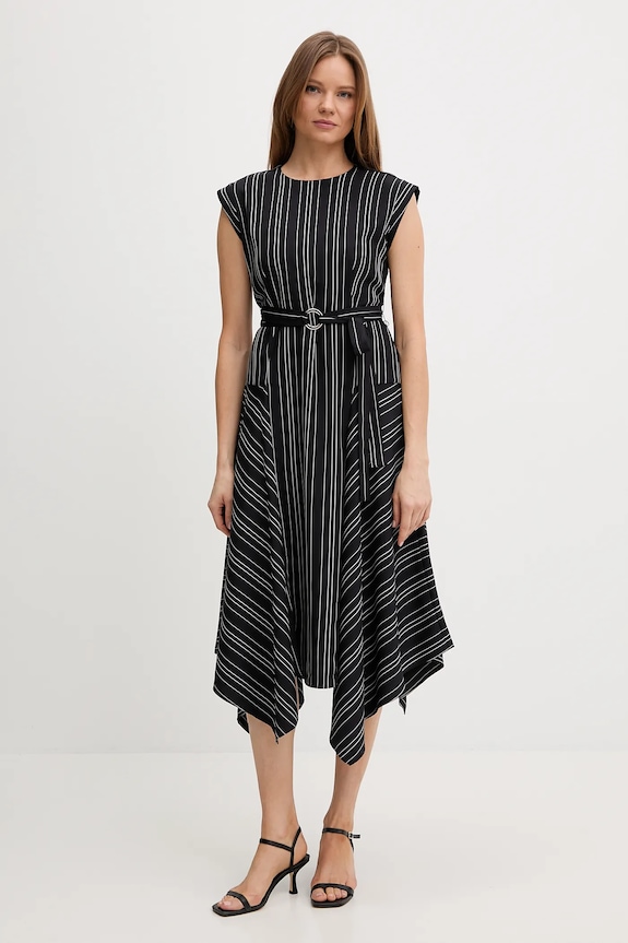 Φόρεμα Dkny ρίγες μαύρο DD5P1P86