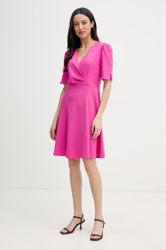 DKNY sukienka rozkloszowana DD6A127A różowy SS26