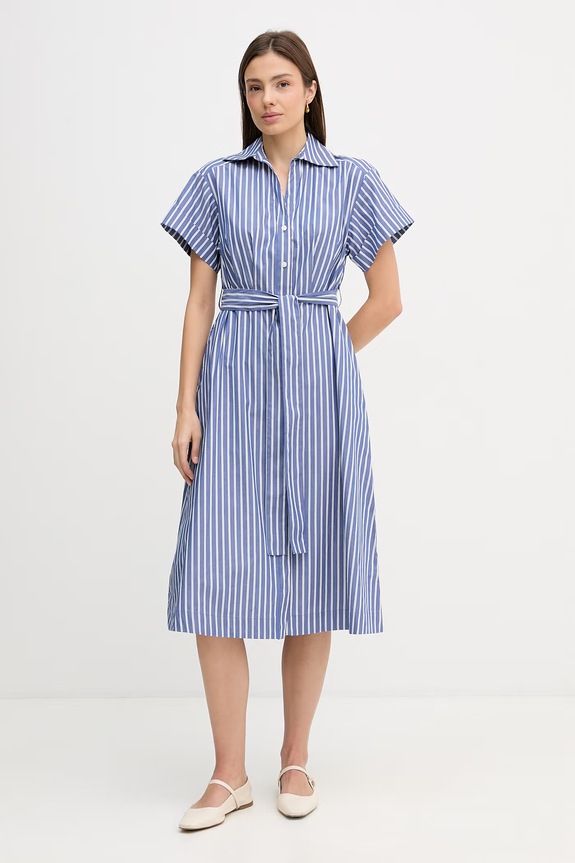 DKNY sukienka letnia bawełniana wzorzyste niebieski DD5A1P12