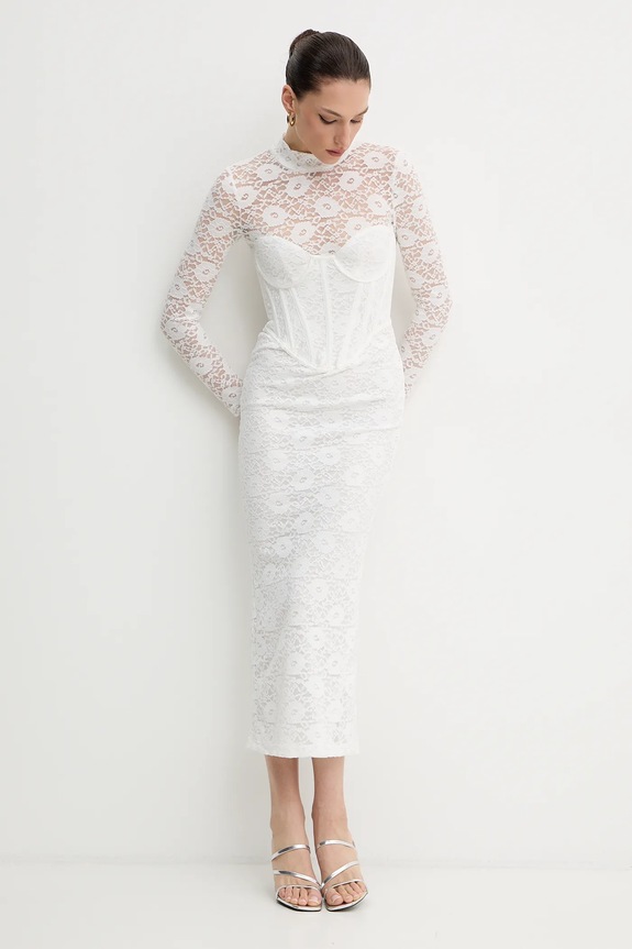 Šaty Bardot 60189DB béžová SS26