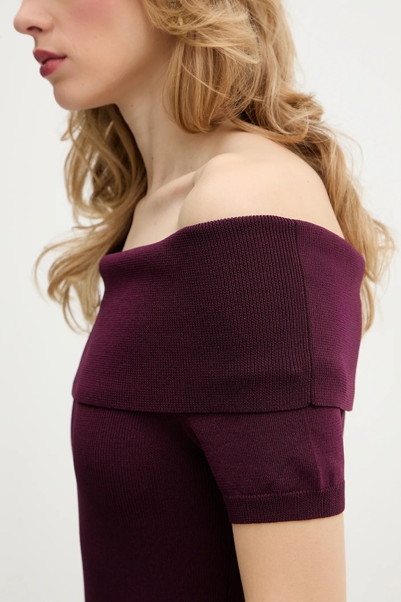 Bardot rochie 60162DB burgundia