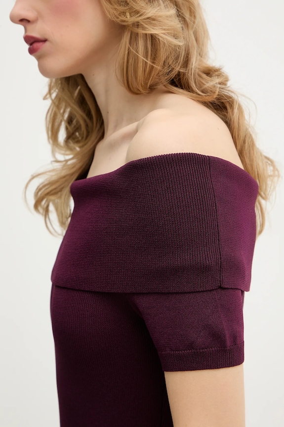 Bardot rochie 60162DB burgundia