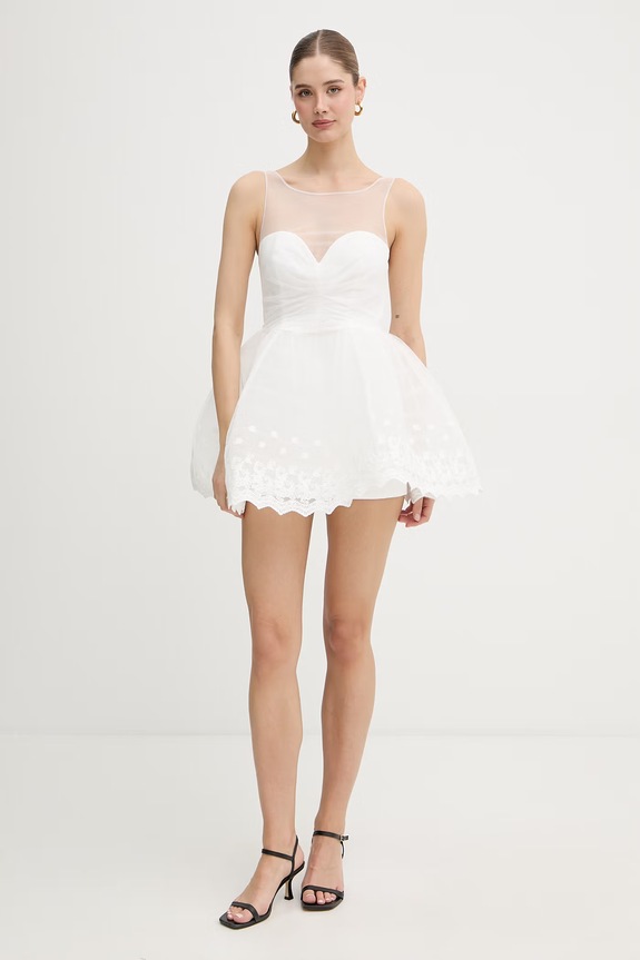 Bardot sukienka rozkloszowana 60223DB beżowy SS26