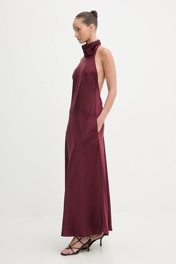 Šaty Bardot 60247DB burgundské SS26