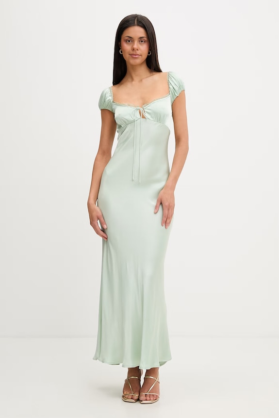 Bardot ruha viszkózból zöld 60241DB