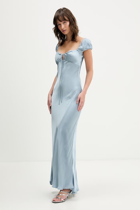 Bardot rochie din vâscoză 60241DB albastru SS26