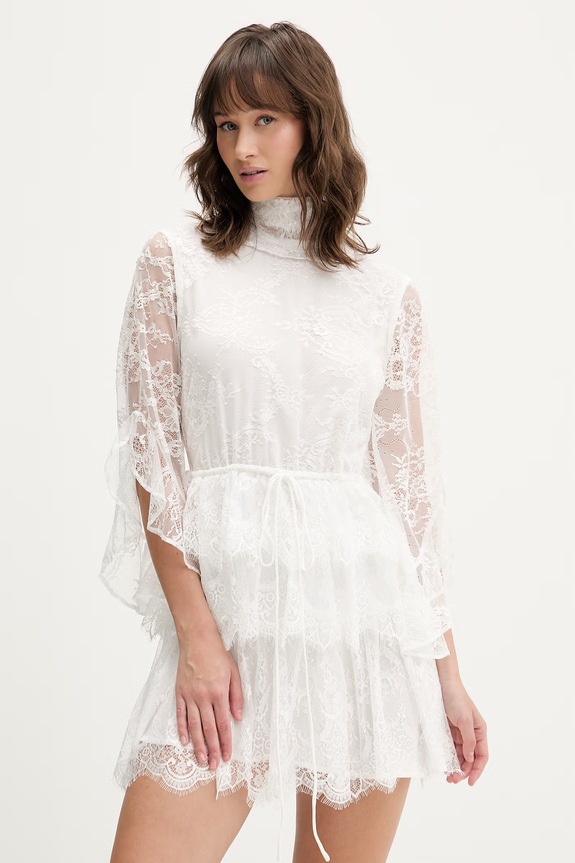Bardot sukienka trzy czwarte biały 60273DB1