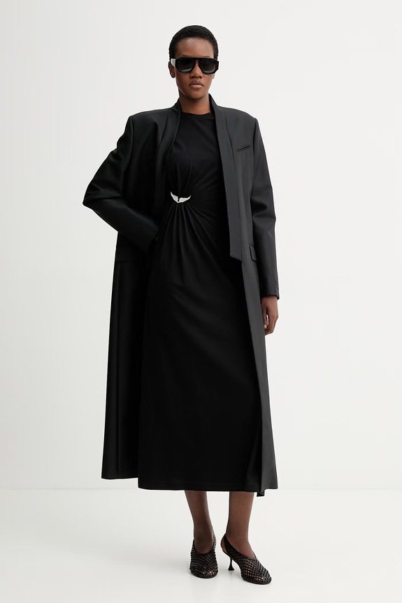 ZADIG&VOLTAIRE sukienka bawełniana JWDR01133 czarny SS26