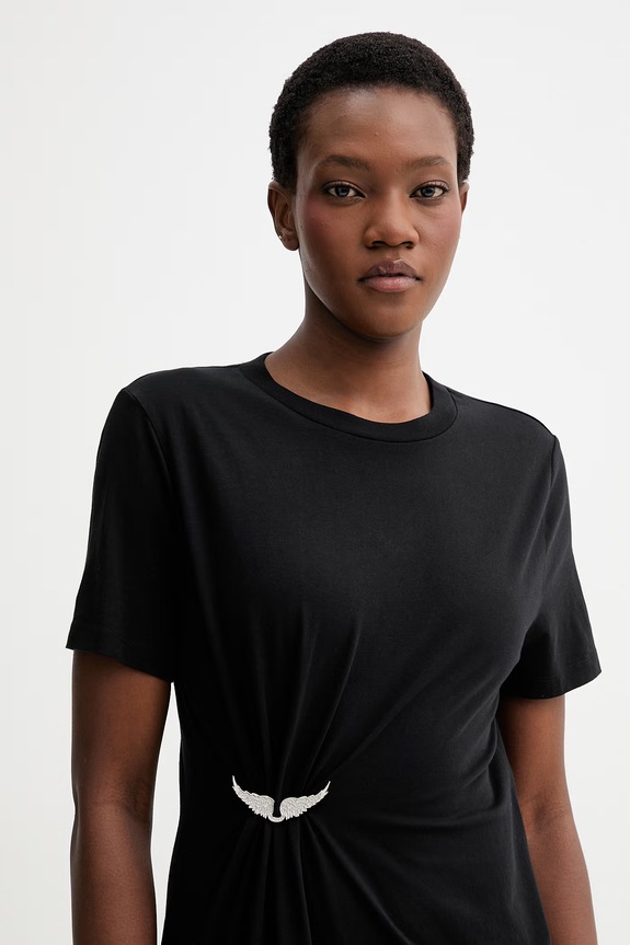 ZADIG&VOLTAIRE sukienka bawełniana JWDR01133 czarny