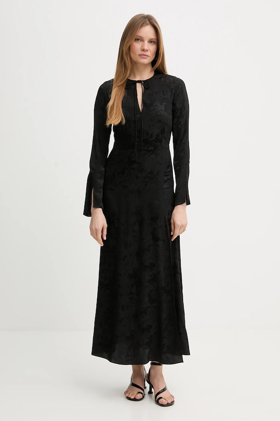 ZADIG&VOLTAIRE rochie de mătase maxi negru WWDR02539