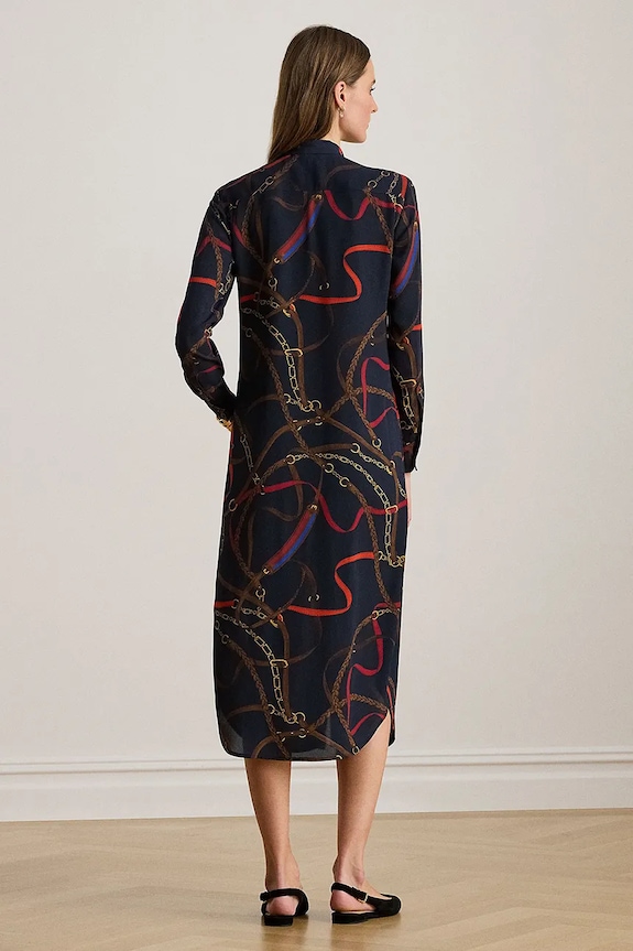 Šaty Lauren Ralph Lauren 200P03552 námořnická modř SS26