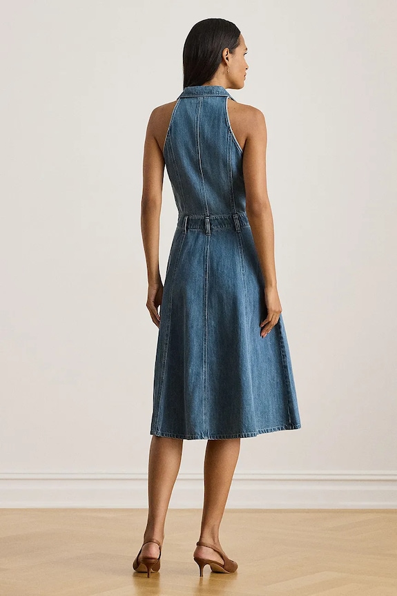 Lauren Ralph Lauren rochie jeans 200P03639 albastru SS26
