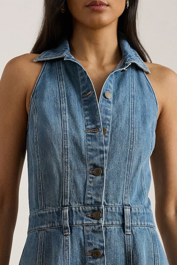 Lauren Ralph Lauren rochie jeans albastru 200P03639
